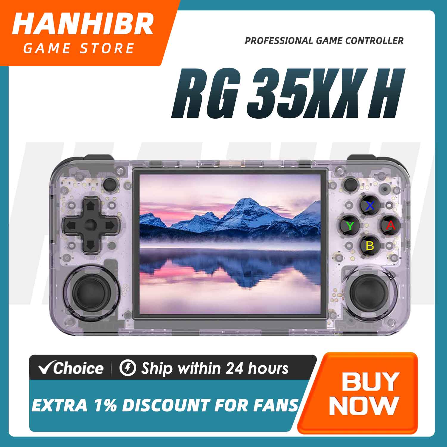 Gaming Console Deals - ANBERNIC RG35XX H Horizontal Retro Gaming