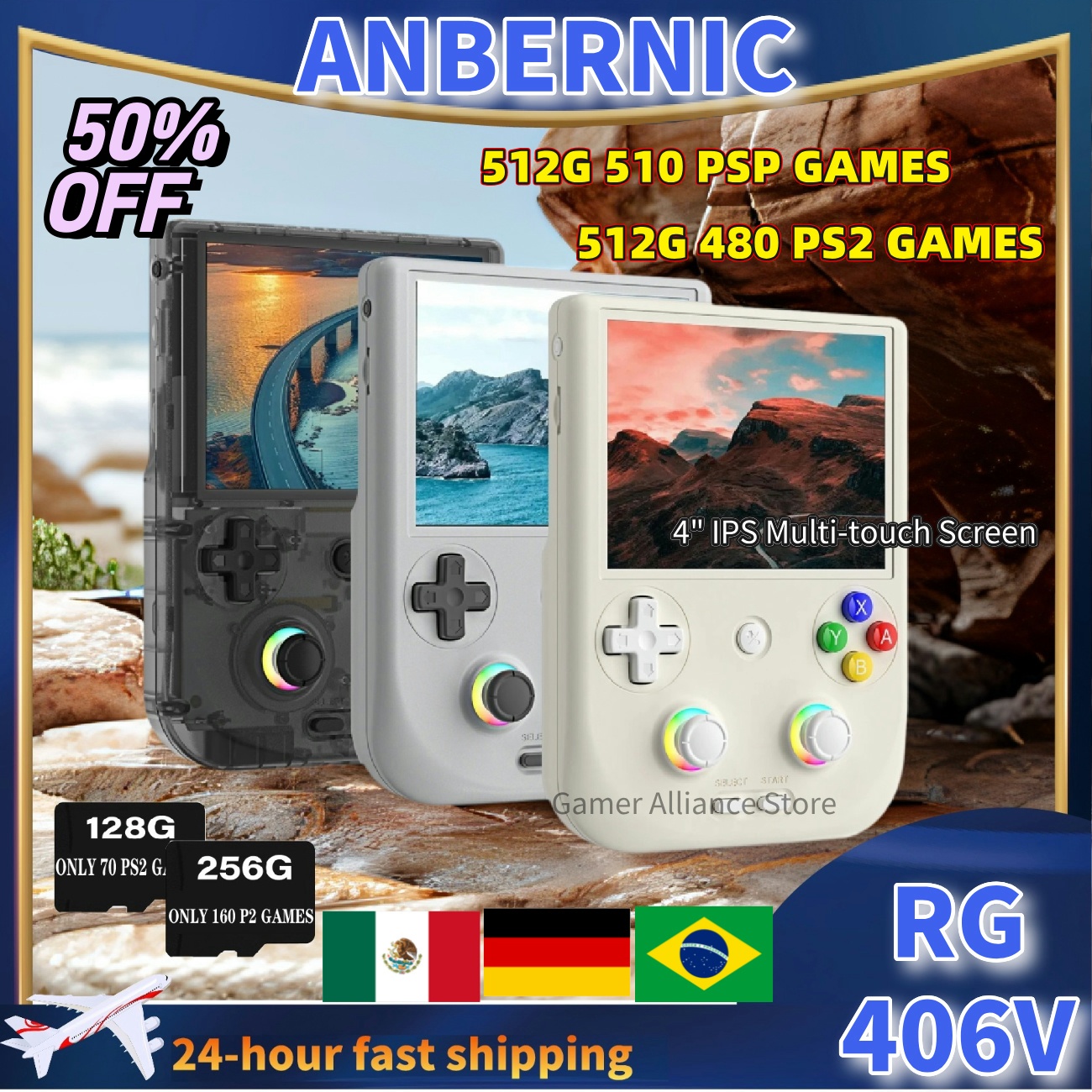 Gaming Console Android - ANBERNIC RG406V RG 406V Retro Handheld