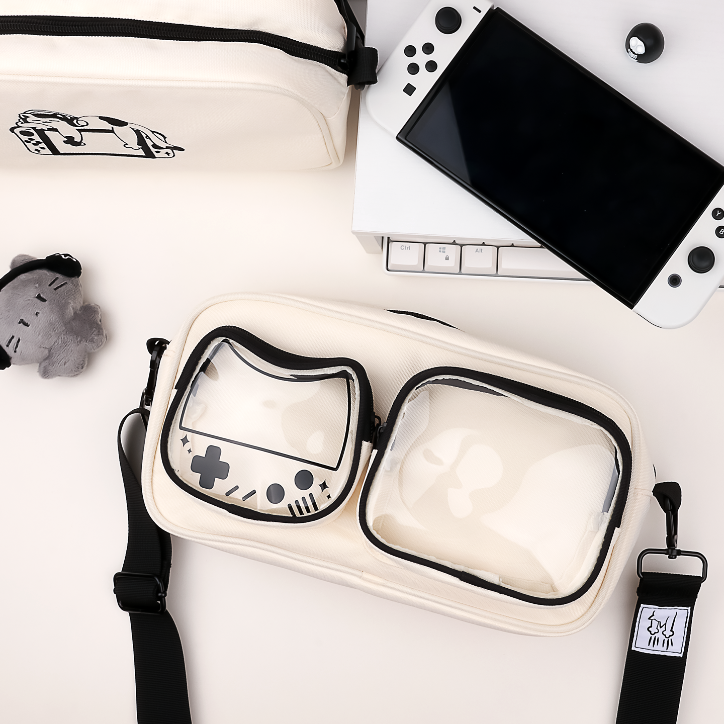 Cat-Themed Gaming Crossbody Ba - Gaming Console Display review and price