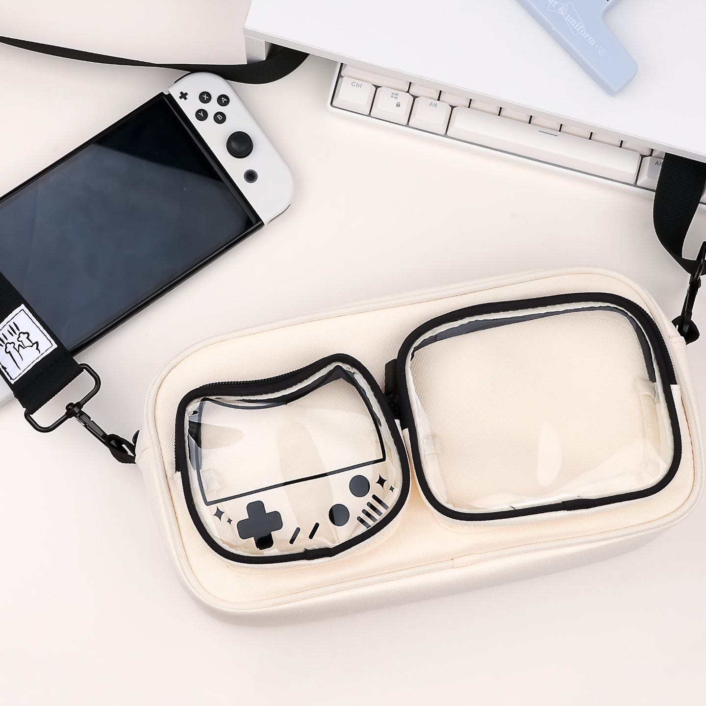 Cat-Themed Gaming Crossbody Ba - Gaming Console Display review and price