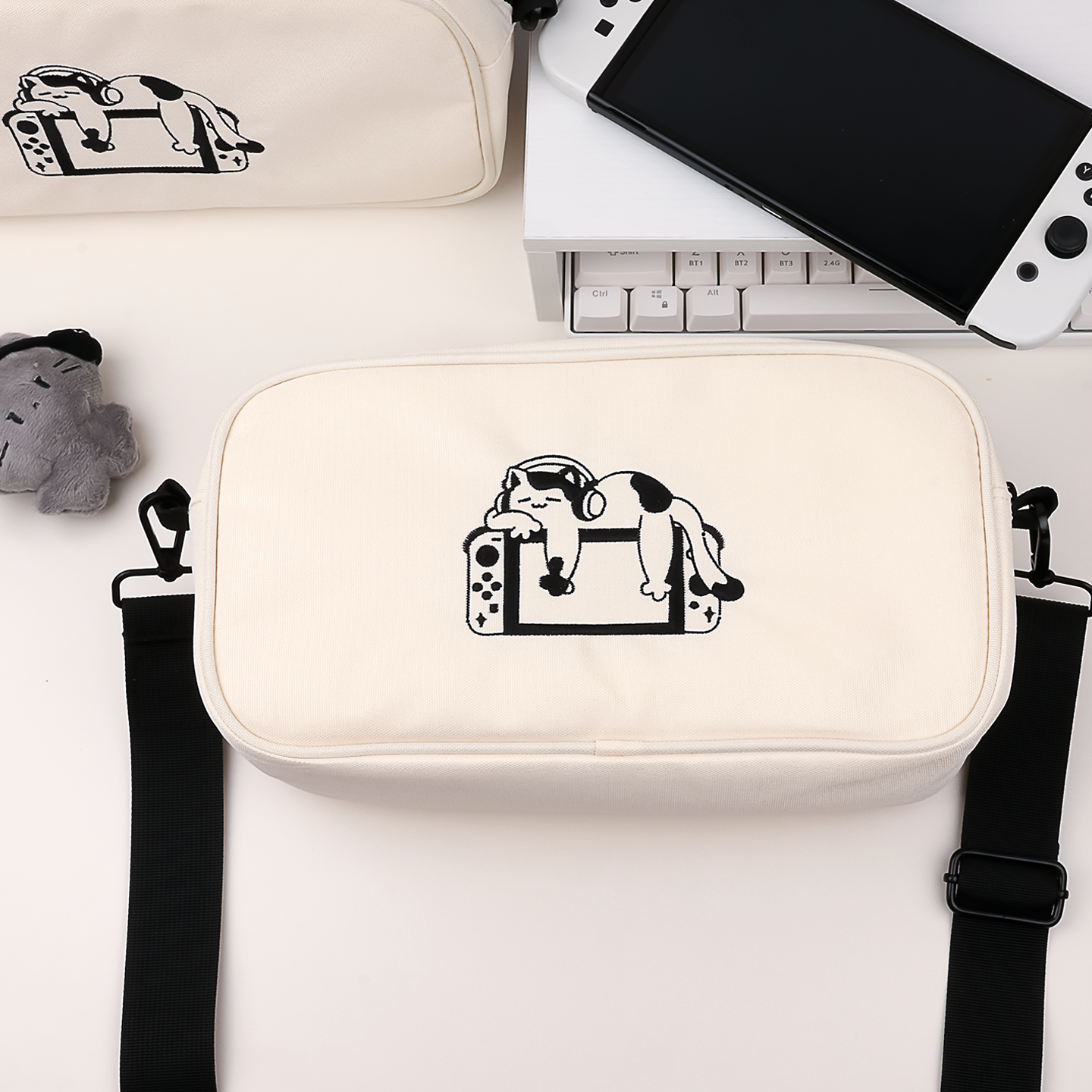 Cat-Themed Gaming Crossbody Ba - Gaming Console Display review and price