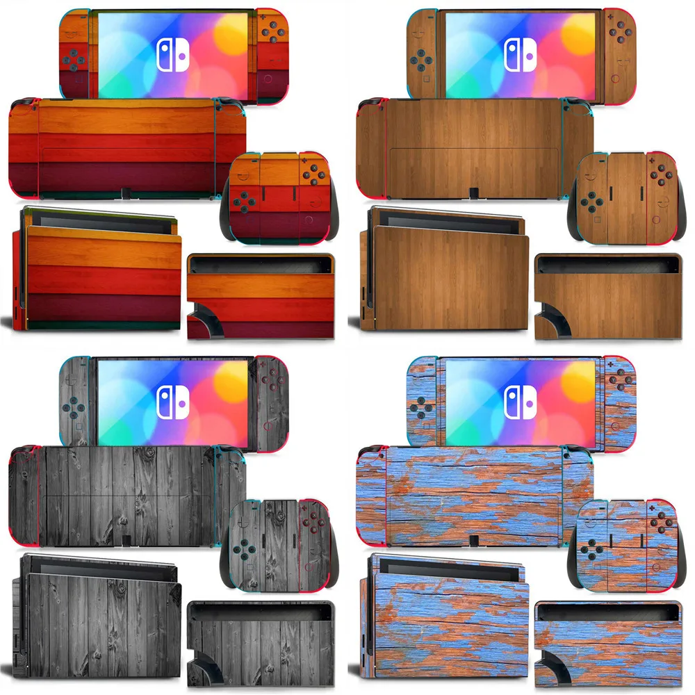 For Nintendo Switch OLED Wood  - Console Skin Wrap review and price