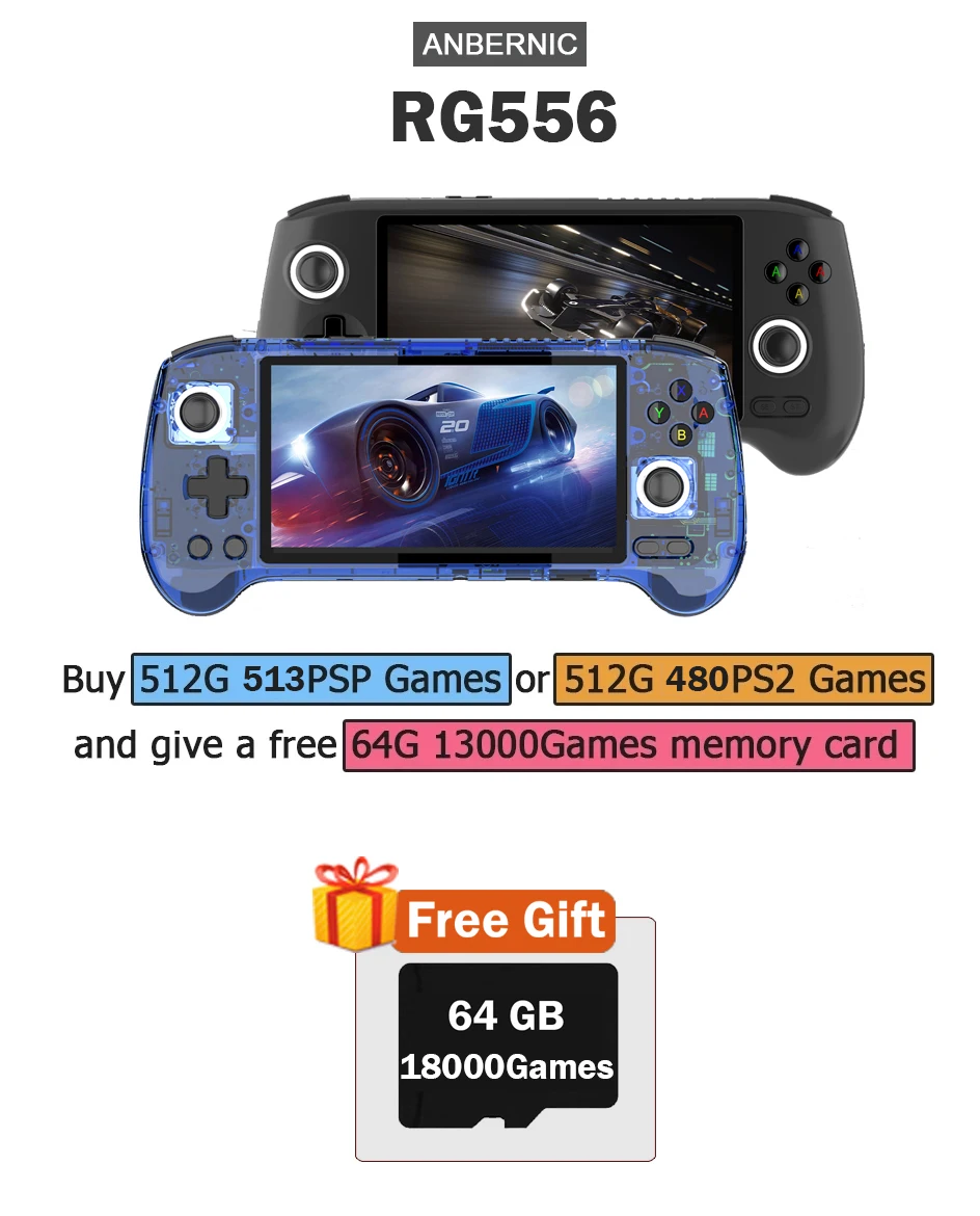 ANBERNIC RG556 Handheld Game C - Gaming Console Android review and price