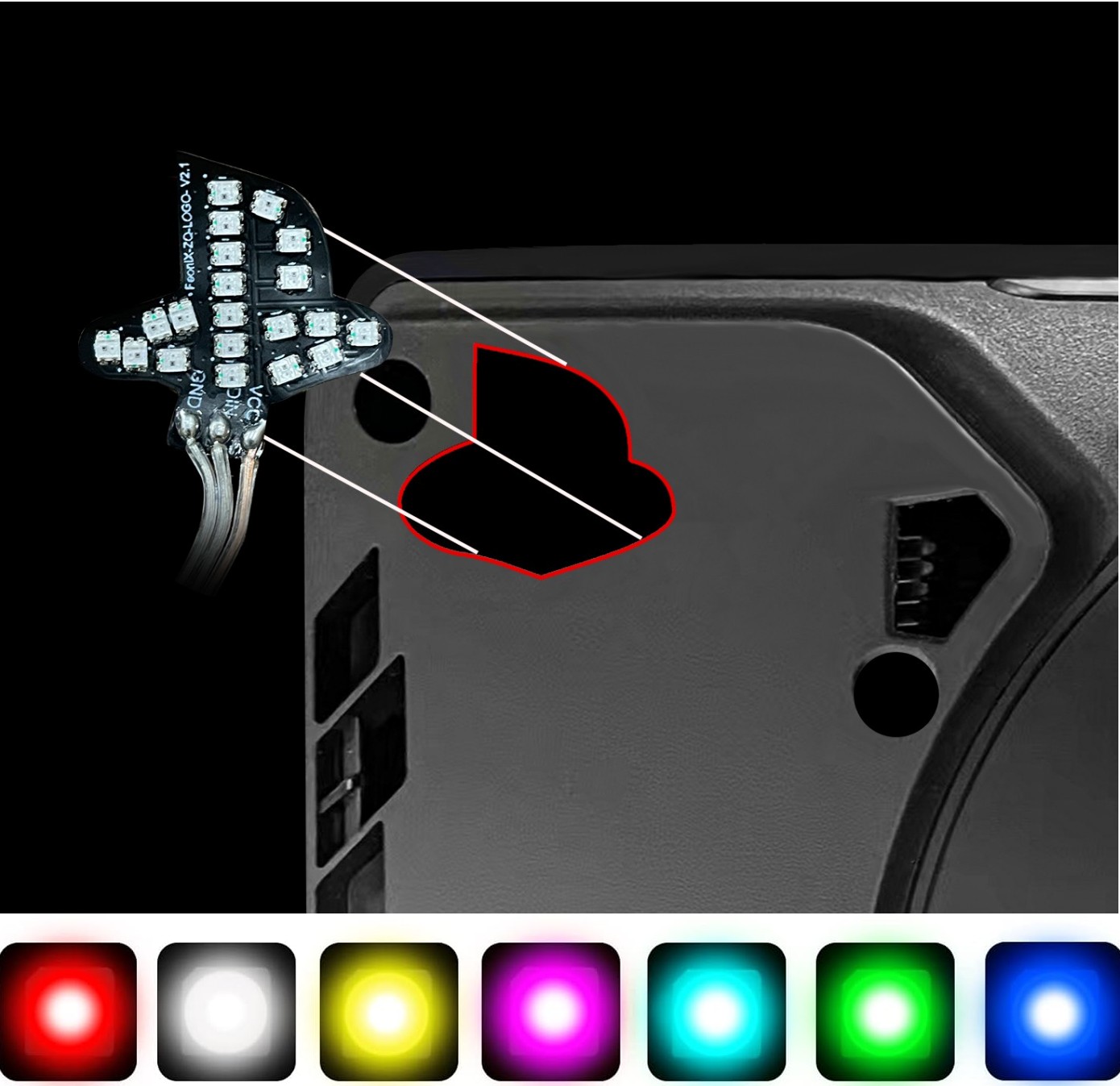 RGB Mood Light with Music Sync - Gaming Console Logo review and price