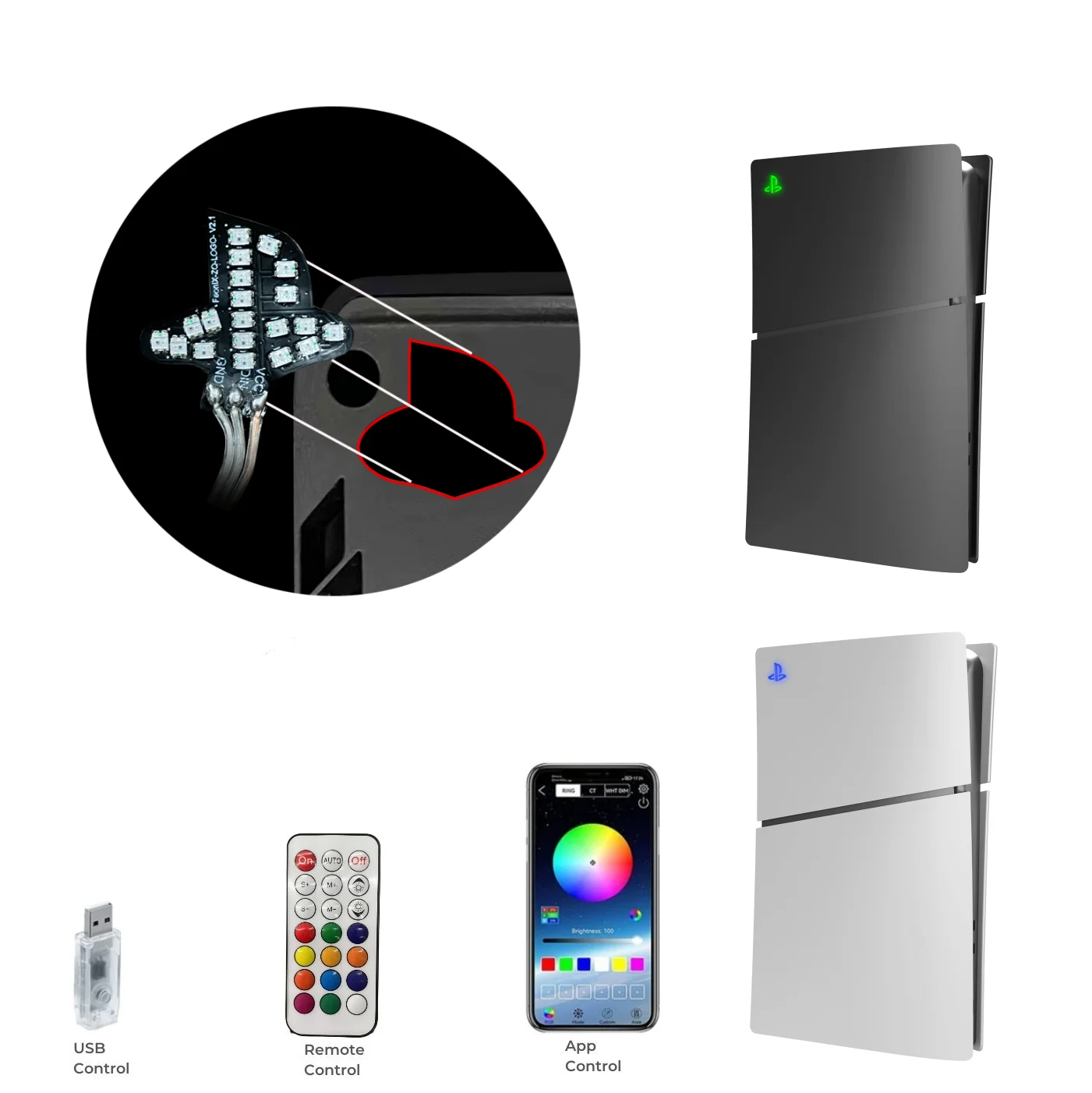 RGB Mood Light with Music Sync - Gaming Console Logo review and price